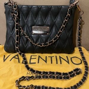 Valentino Black Quilted Crossbody Bag